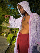 Load image into Gallery viewer, Amethyst Lotus Hooded Kimono
