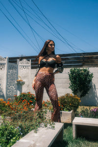 Cosmic Yoni Velvet Burnout Flare Pants