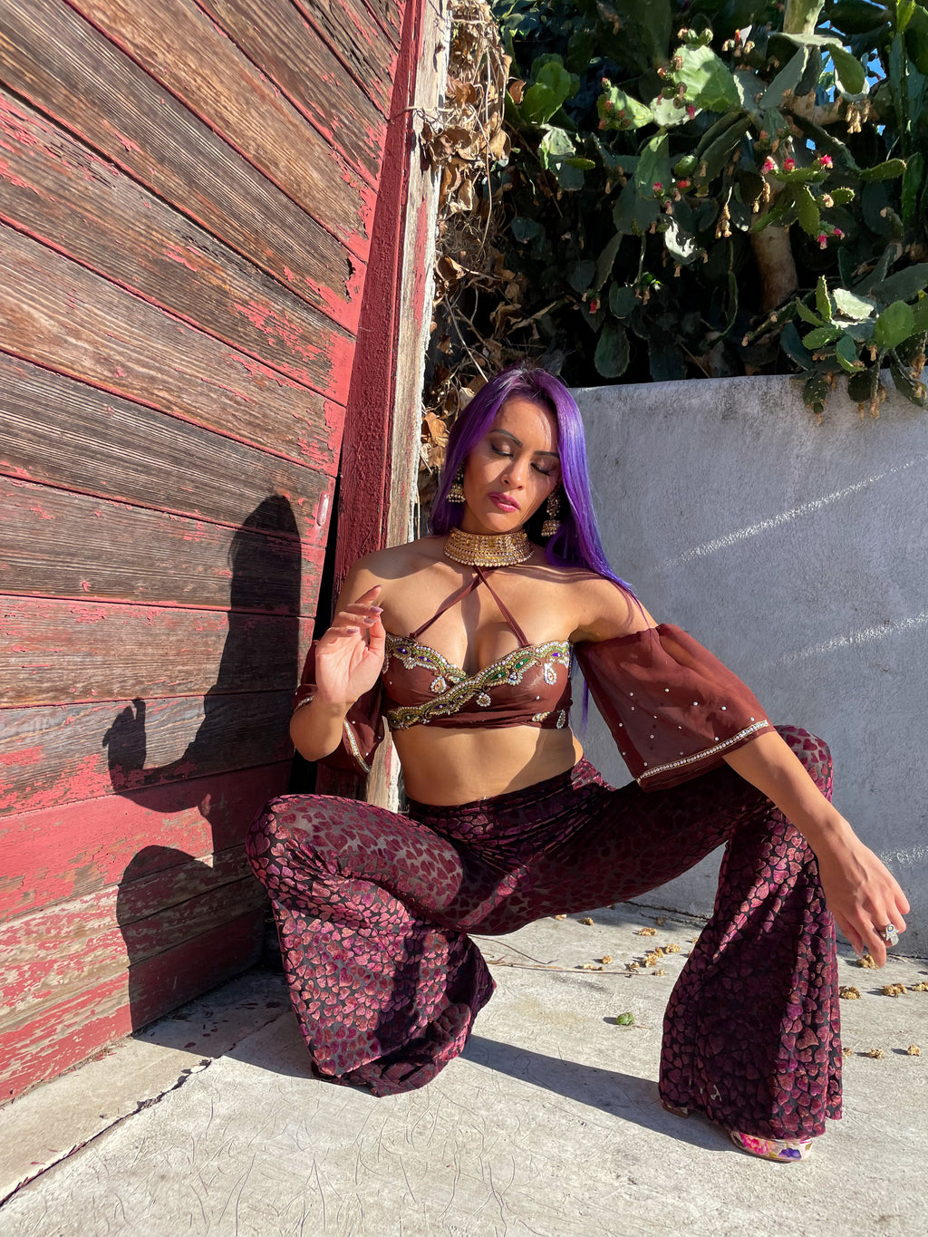 Sweetheart Velvet Flares Bell Bottoms