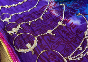 Cosmic Flower Adornment Nose chain ring