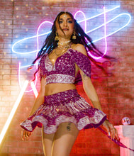 Load image into Gallery viewer, Violet Diamonds Micro Mini Skirt Set
