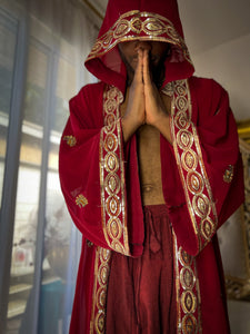 Deep Royal Unisex Hooded Kimono