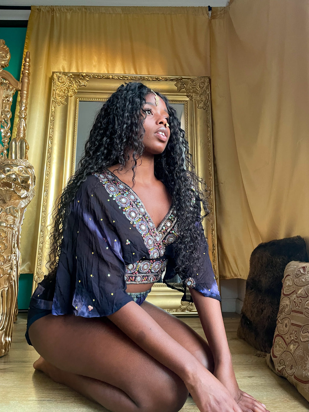 Midnight Majesty Shorts Set