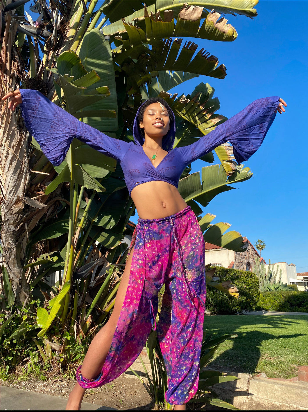 Sanskrit Indigo Bella Top