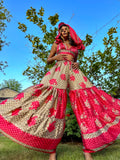 Shimmer Roses Sharara Pants Set