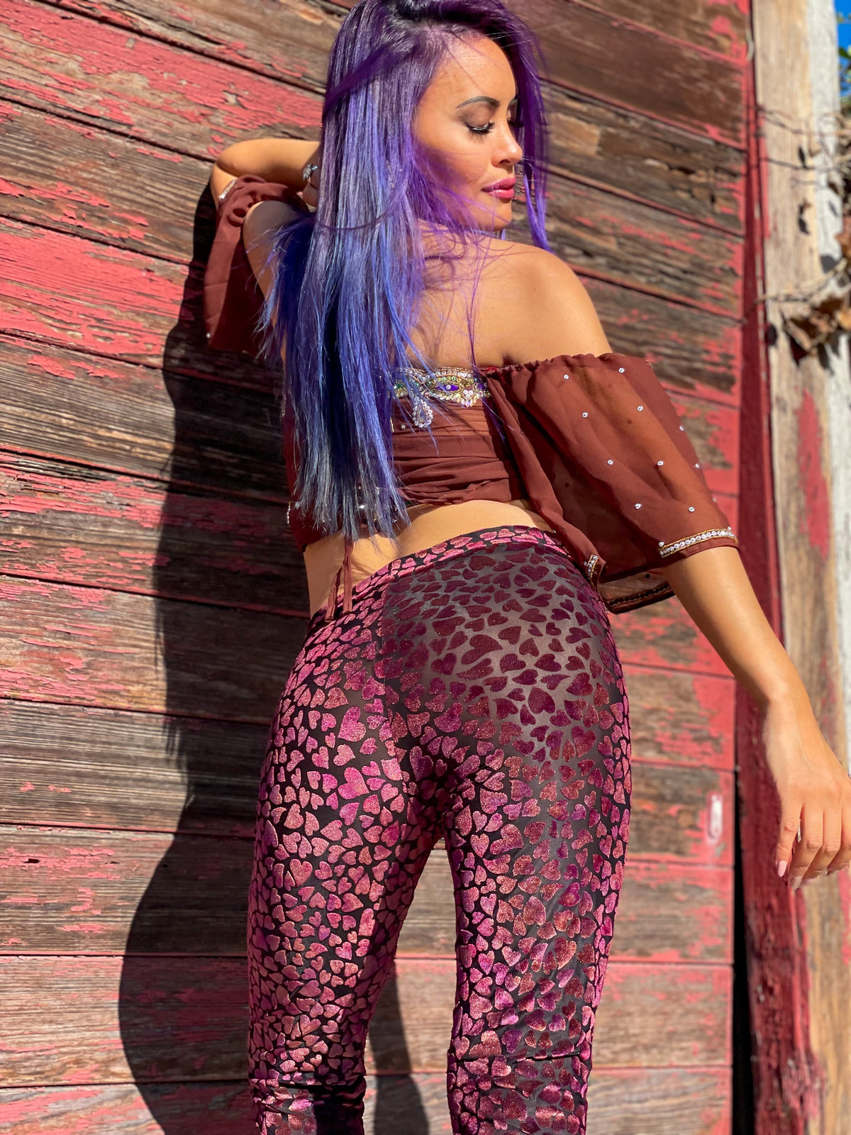Sweetheart Velvet Flares Bell Bottoms