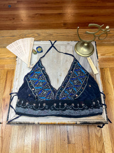 Blue Lightning Halter Top