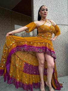 Bandhani Sunflower Goddess Set