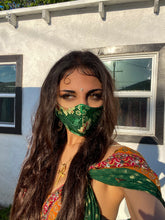 Load image into Gallery viewer, Green Dragon Satin Mask
