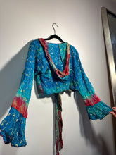 Load image into Gallery viewer, Ocean Love Hoodie Wrap Top
