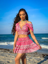 Load image into Gallery viewer, Pink Diamonds Micro Mini Skirt Set
