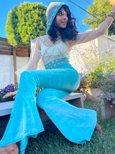Load image into Gallery viewer, Blue Submarine Velvet Flare Pants
