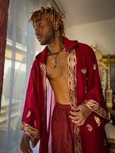 Load image into Gallery viewer, Deep Royal Unisex Hooded Kimono

