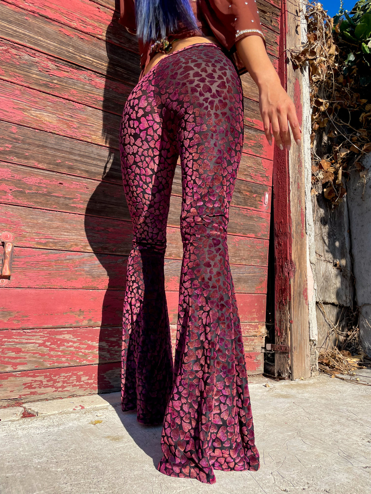 Sweetheart Velvet Flares Bell Bottoms