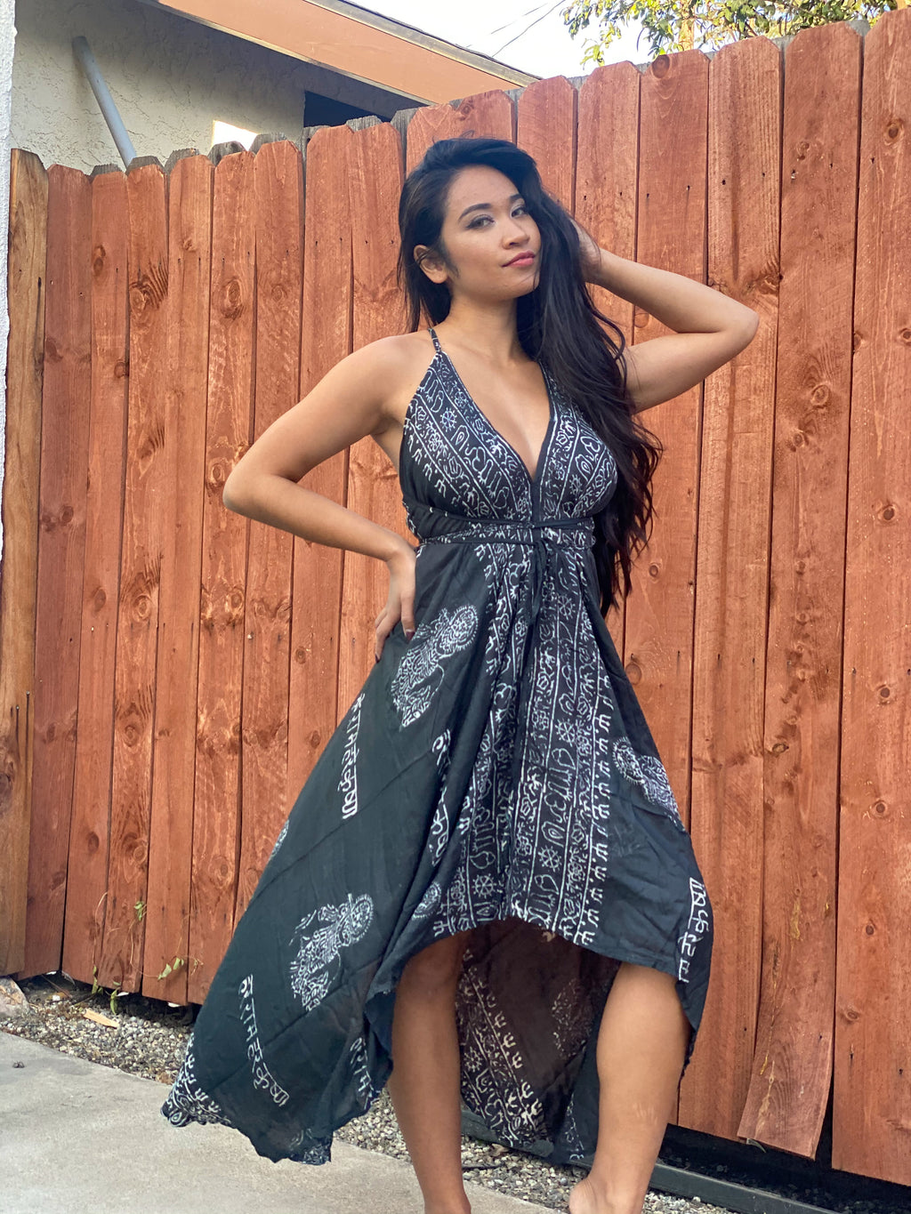 Black Sanskrit Dress
