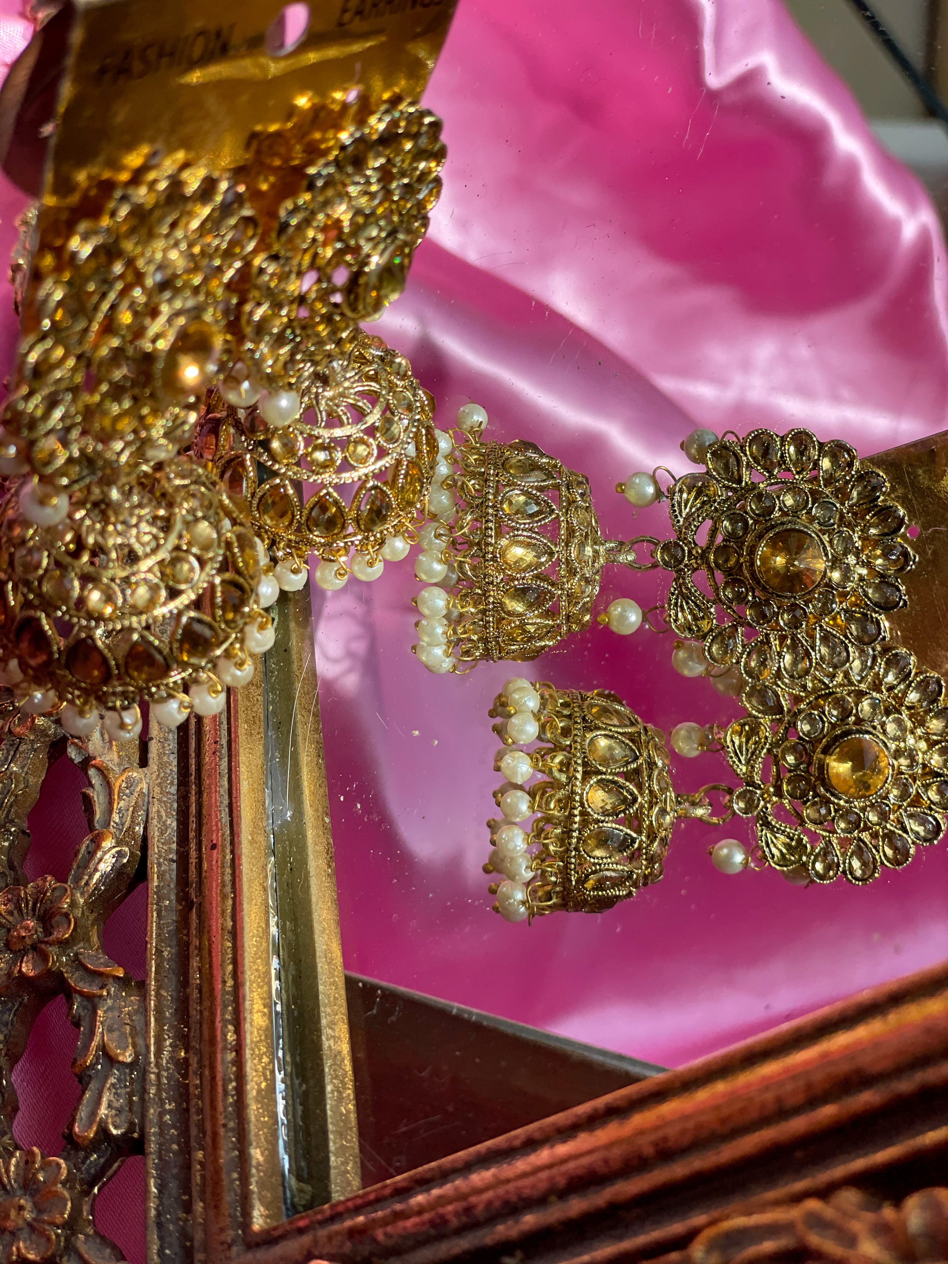 The Maya Gold Jhumka Earrings