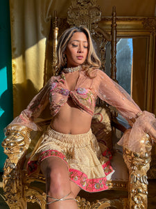 Golden Romance Mini Skirt