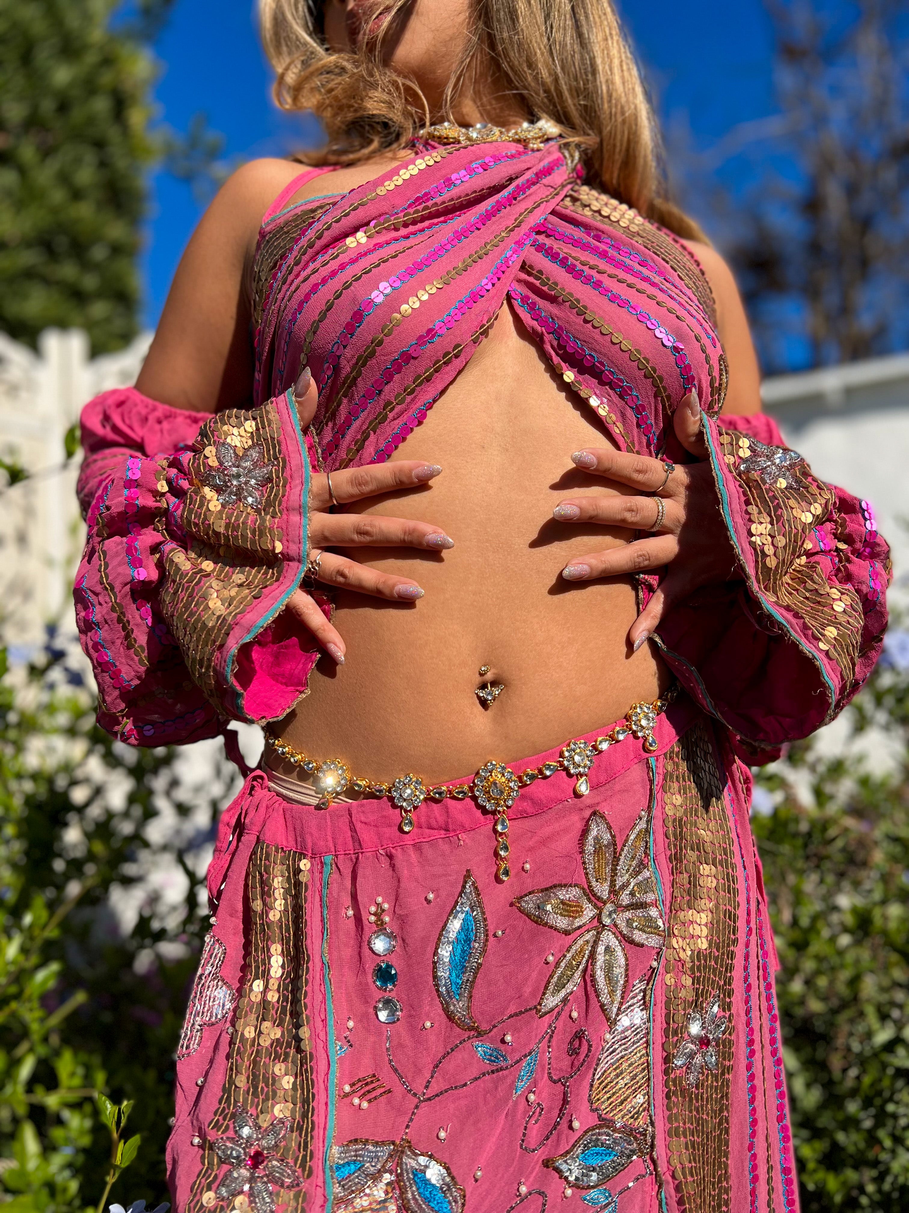 Golden Love belly chain Belt multiway necklace headpiece