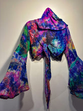 Load image into Gallery viewer, Jungle Flower Hoodie Wrap Top
