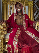 Load image into Gallery viewer, Deep Royal Unisex Hooded Kimono

