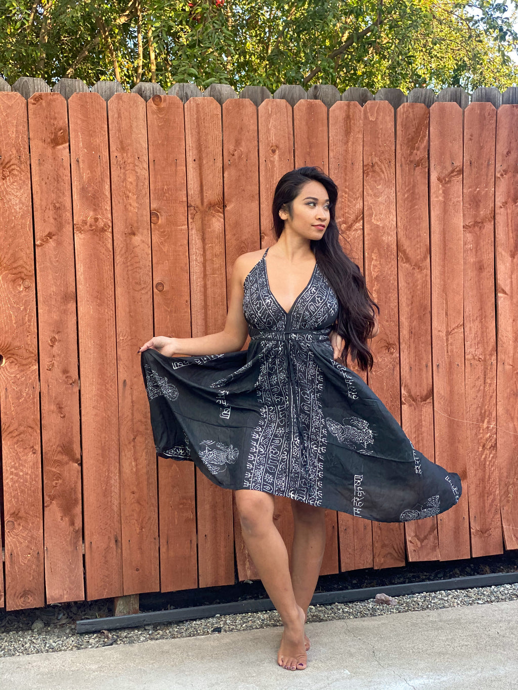 Black Sanskrit Dress