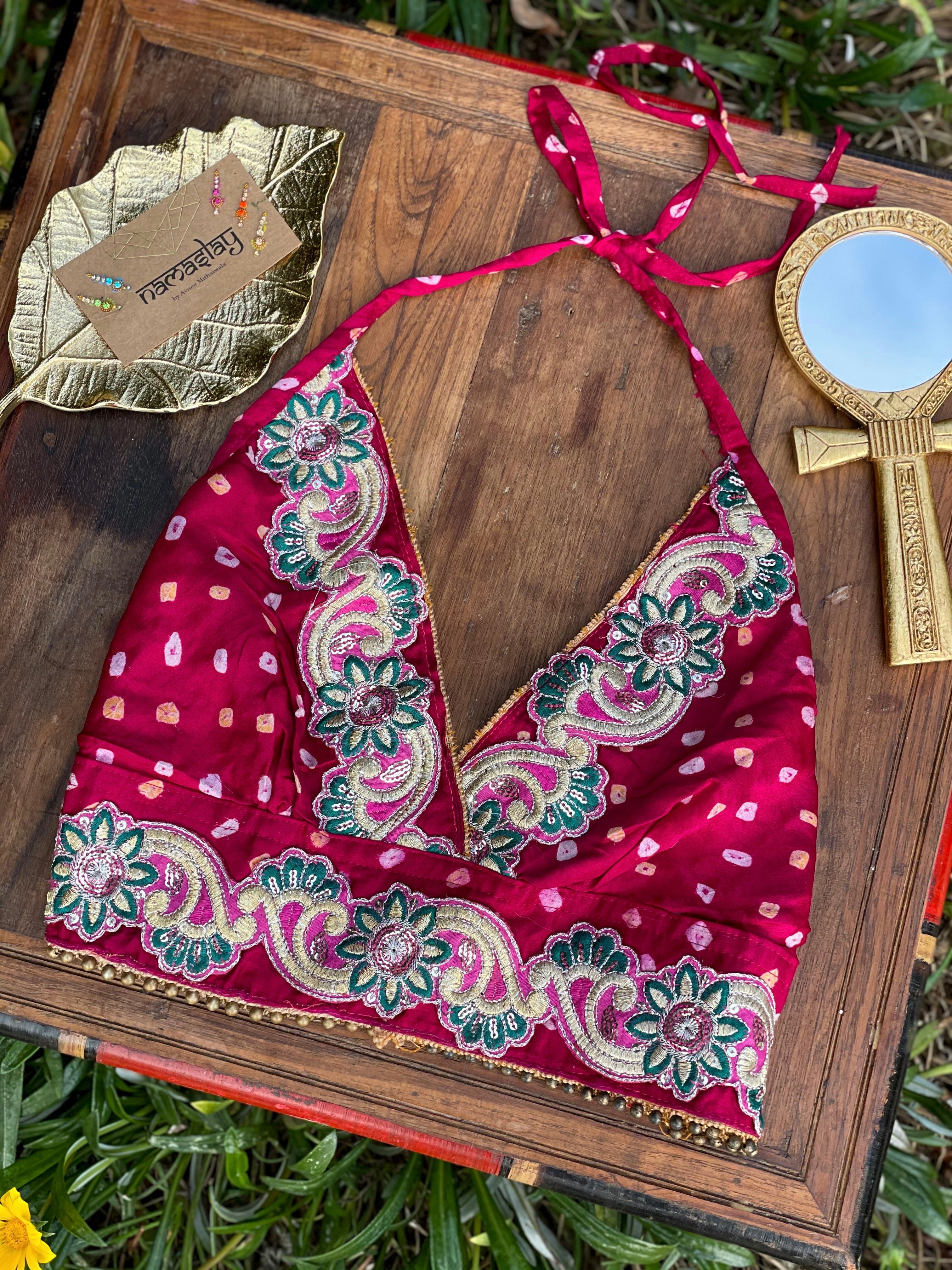 Bandhani Love Halter Top