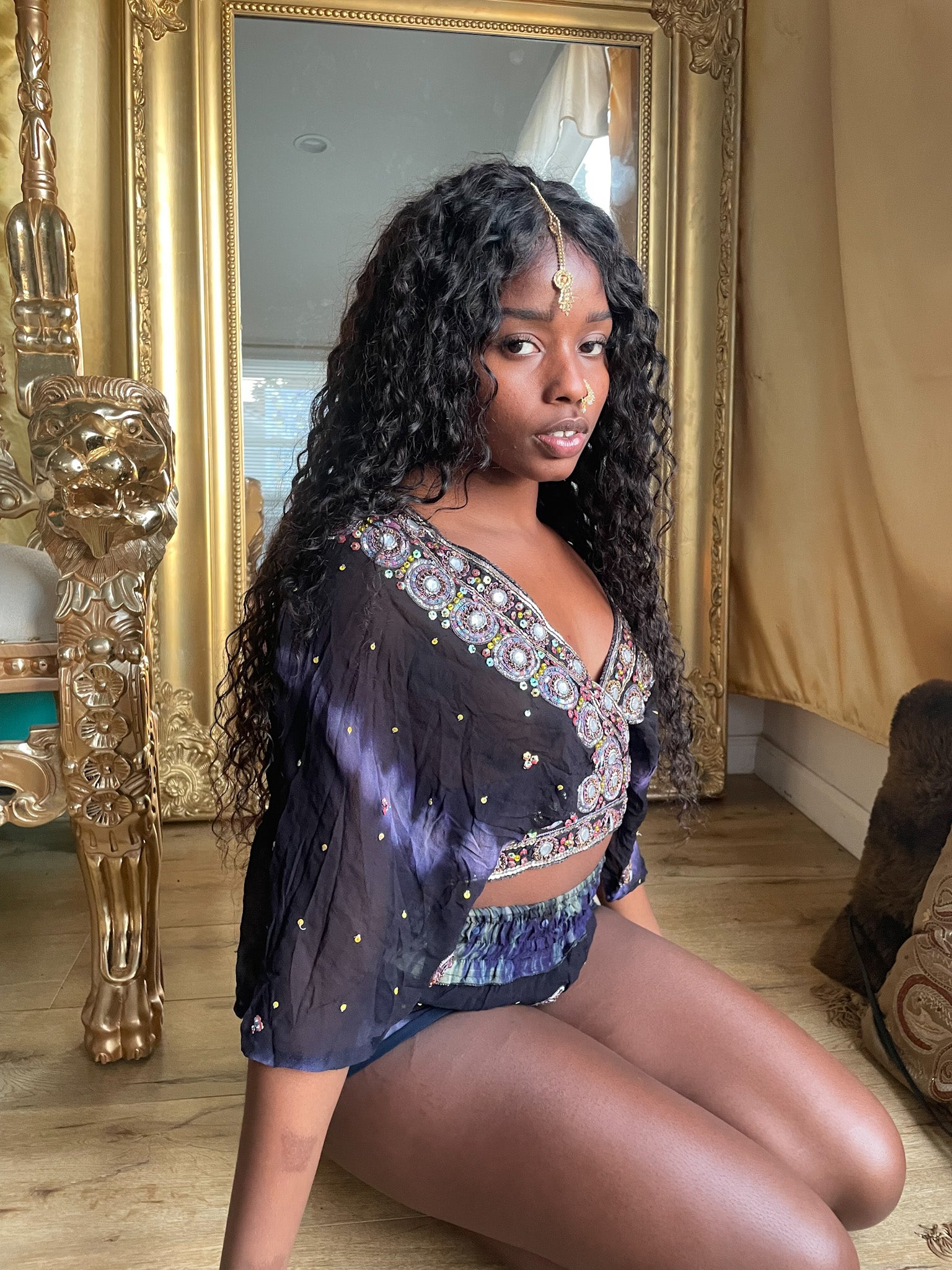 Midnight Majesty Shorts Set
