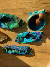 Load image into Gallery viewer, Golden peacock face mask

