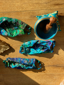 Golden peacock face mask