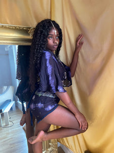 Midnight Majesty Shorts Set