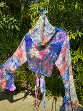 Load image into Gallery viewer, Rainbow Roses Hoodie Wrap Top
