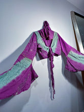 Load image into Gallery viewer, Purple Mountain Hoodie Wrap Top
