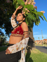 Load image into Gallery viewer, Fire Velvet Halter top
