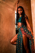 Load image into Gallery viewer, The Teal Tiyera Goddess Ruffle set
