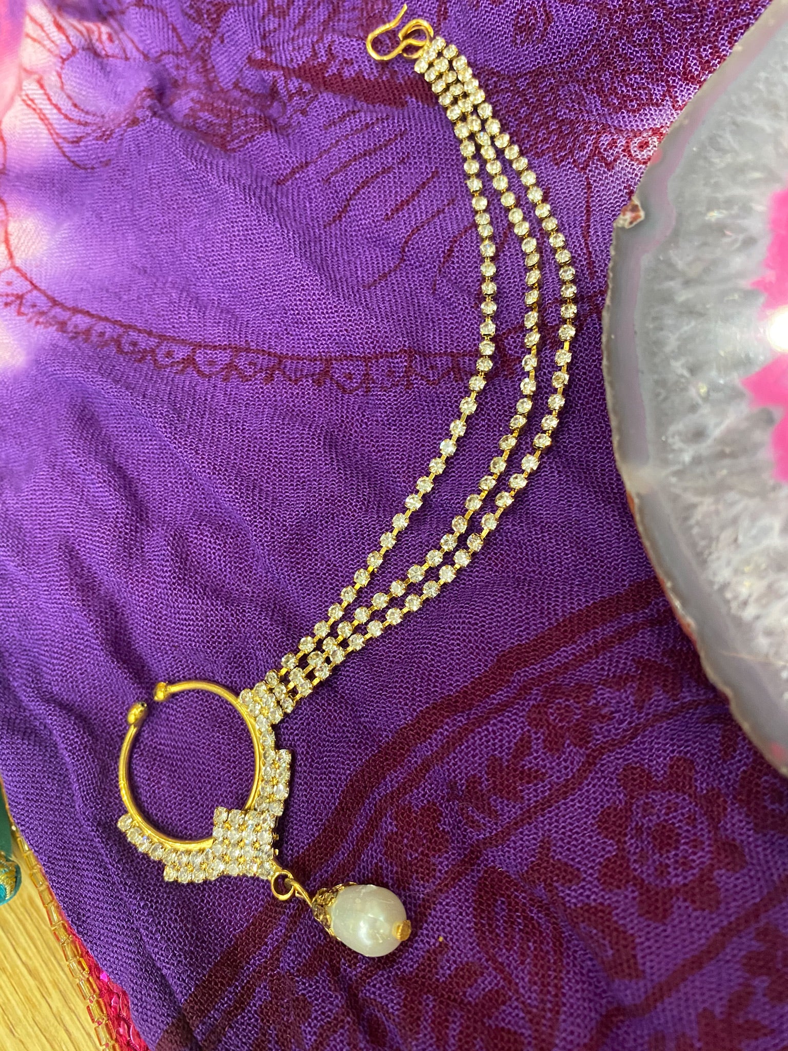 Pearl Drop Nose Chain