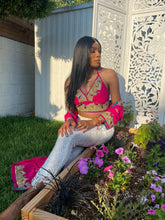 Load image into Gallery viewer, Pink lotus halter top
