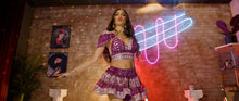 Load image into Gallery viewer, Violet Diamonds Micro Mini Skirt Set
