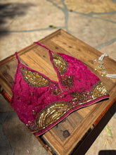 Load image into Gallery viewer, Pink Golden Arc Halter Top
