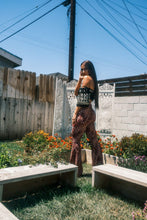 Load image into Gallery viewer, Cosmic Yoni Velvet Burnout Flare Pants
