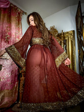 Load image into Gallery viewer, Gold Mocha Anarkali Jacket Dress
