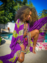 Load image into Gallery viewer, Amethyst Autumn Hooded Kimono
