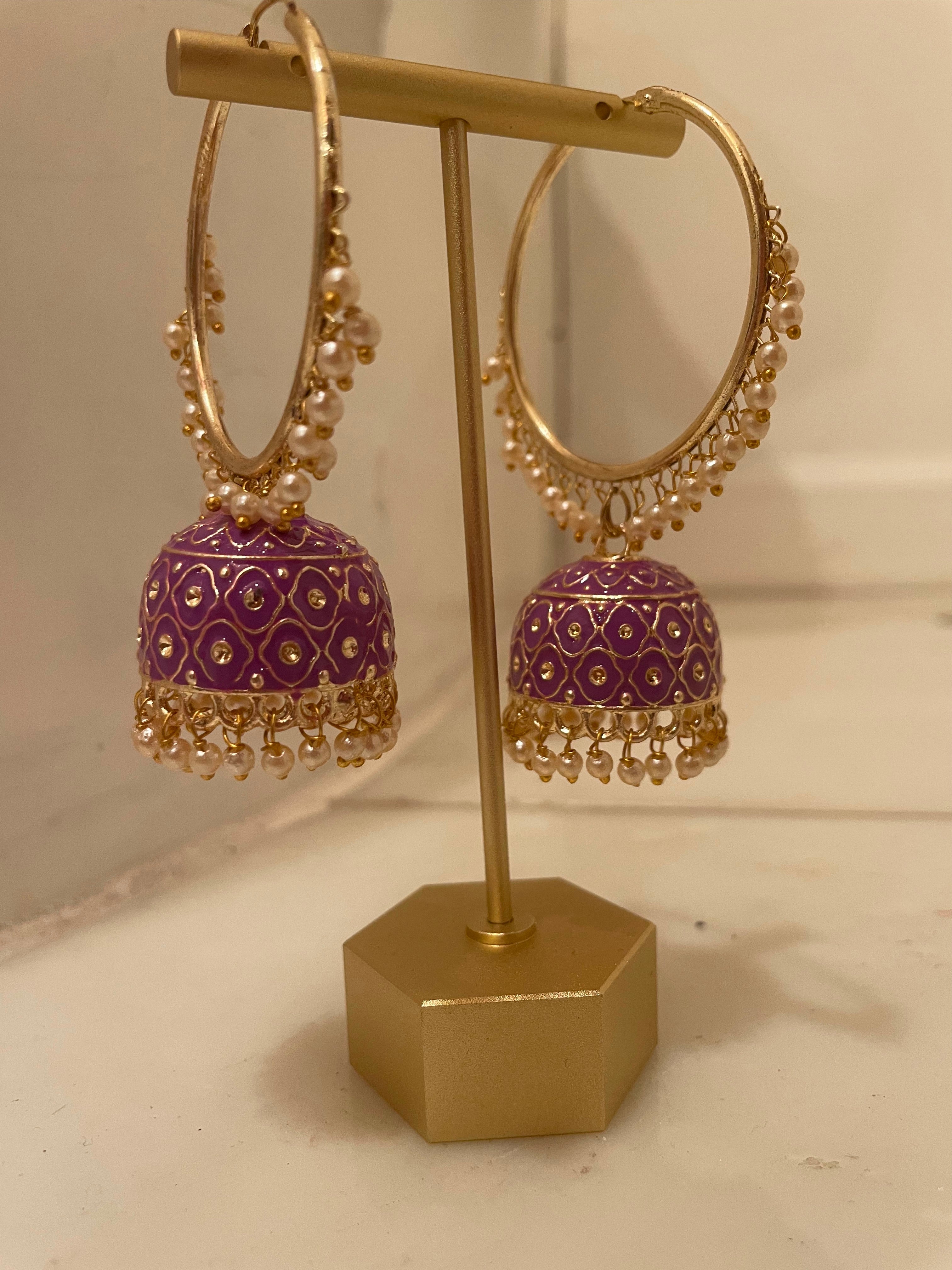The Amethyst Jhumka Hoops
