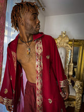 Load image into Gallery viewer, Deep Royal Unisex Hooded Kimono
