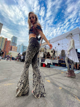 Load image into Gallery viewer, Gold Moondust Velvet Flares in Bell Bottoms
