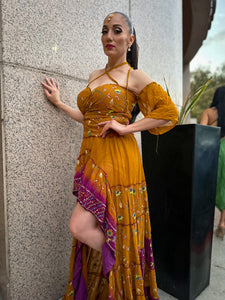 Bandhani Sunflower Goddess Set