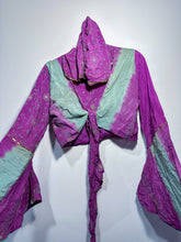 Load image into Gallery viewer, Purple Mountain Hoodie Wrap Top
