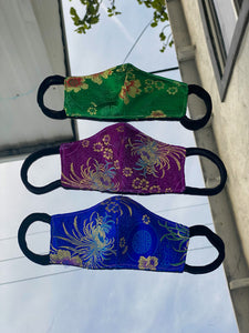 Green Satin Ninja Mask