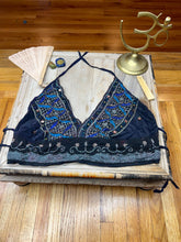 Load image into Gallery viewer, Blue Lightning Halter Top
