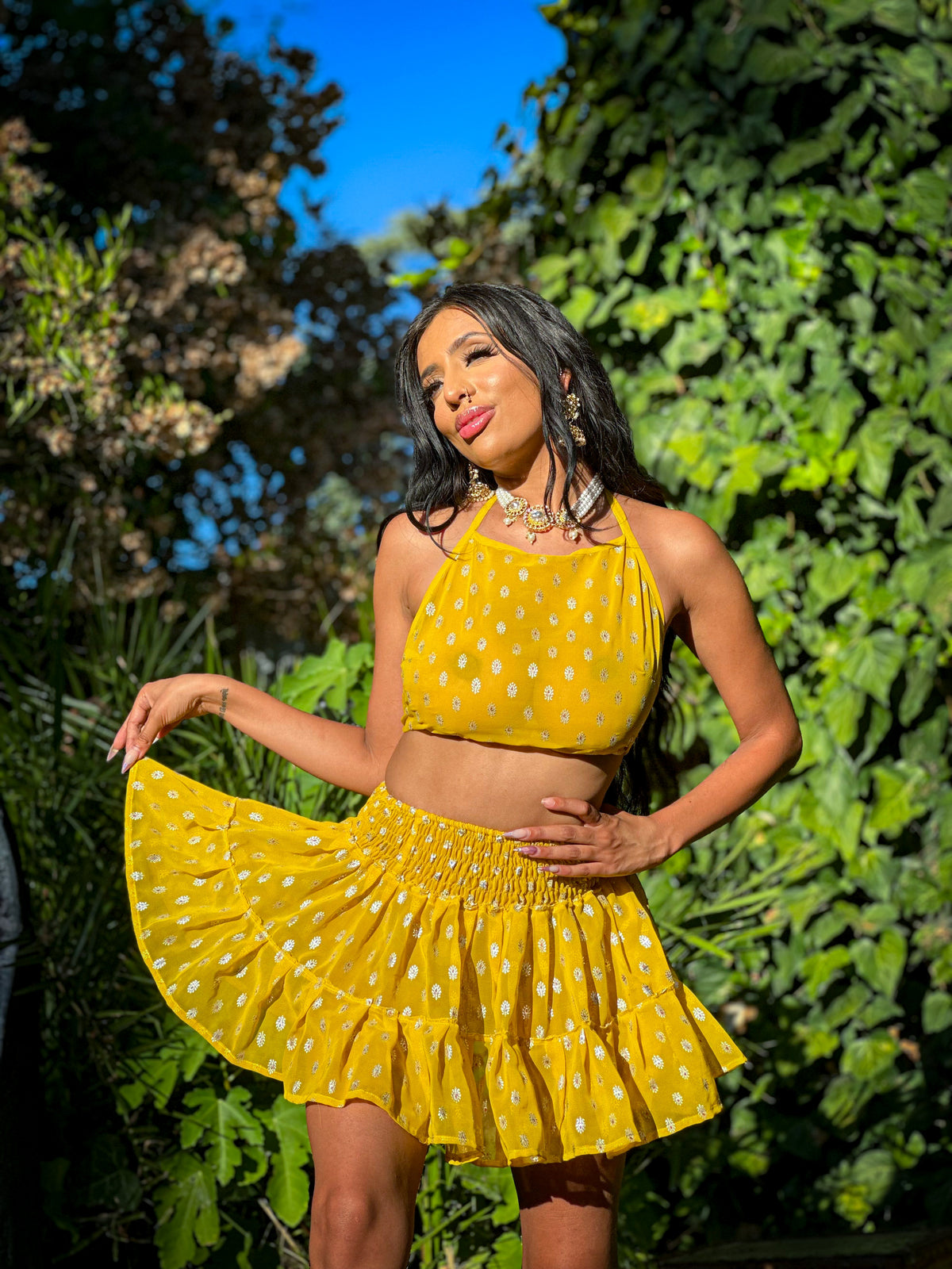 Sun Princess Micro Mini Gehr Skirt Set