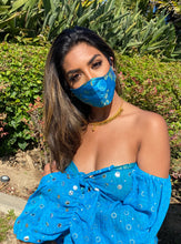 Load image into Gallery viewer, Turquoise Dragon Face Mask
